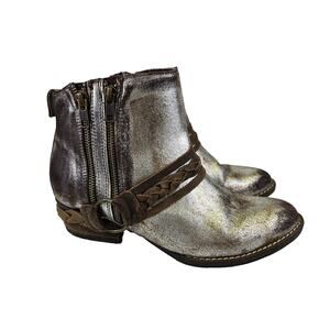 Very Volatile Leather Boots Womens 10 Western Harness Brown Spain Cowgirl Ankle